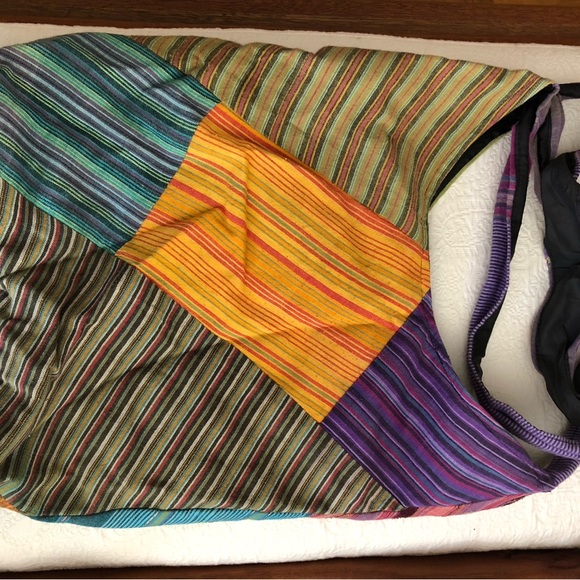 Multicoloured patchwork shoulder bag - Picture 2 of 3